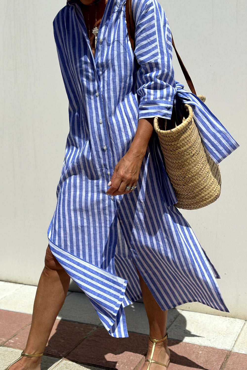 Vestito Camicia a Righe